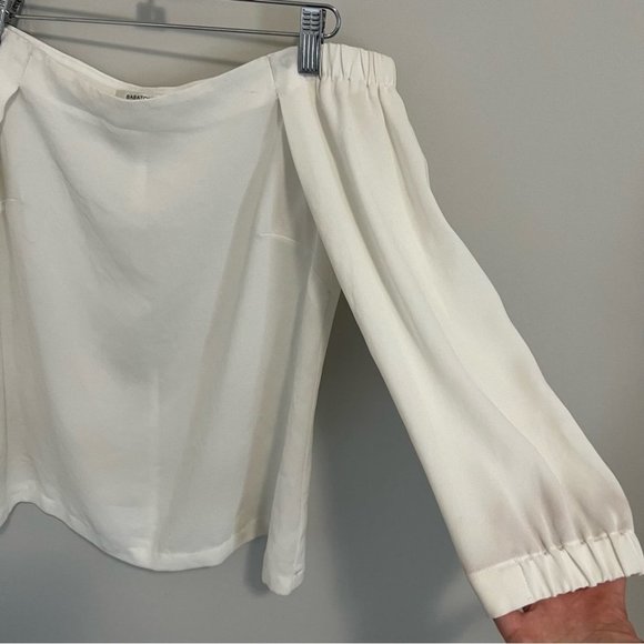 Aritzia Babaton Rodrigo Blouse Off Shoulder White Blouse - Picture 10 of 15